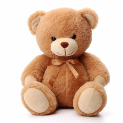 Obraz premium Soft Plush Teddy Bear with Ribbon Bow - Perfect Gift for Kids and Toy Collectors