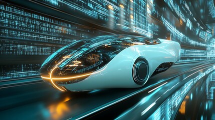 Artistic depiction of a futuristic energy harvesting system with advanced technology