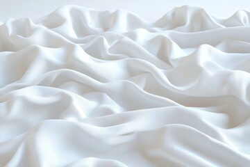Obraz premium Soft white fabric elegantly drapes, showcasing subtle textures a