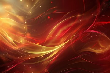 Fototapeta premium Abstract Red Background with Glowing Lights, Sparkles, and Digital Art for a Vibrant and Mystical Fantasy Design