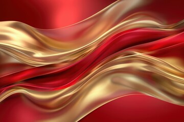 Obraz premium Abstract Red Background with Glowing Lights, Sparkles, and Digital Art for a Vibrant and Mystical Fantasy Design