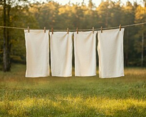 Golden Hour Linen Eco-Friendly Fashion in Natural Sunlight