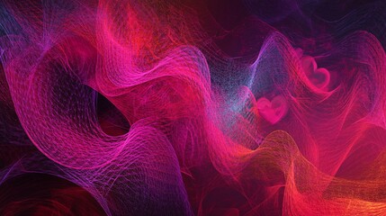 Fototapeta premium Abstract Valentine's Day Heart Illustration