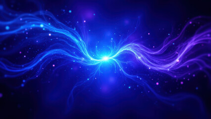 Fototapeta premium Vibrant abstract background with flowing purple light.