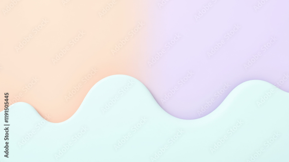 Poster vibrant abstract background with soft gradients and wavy lines.