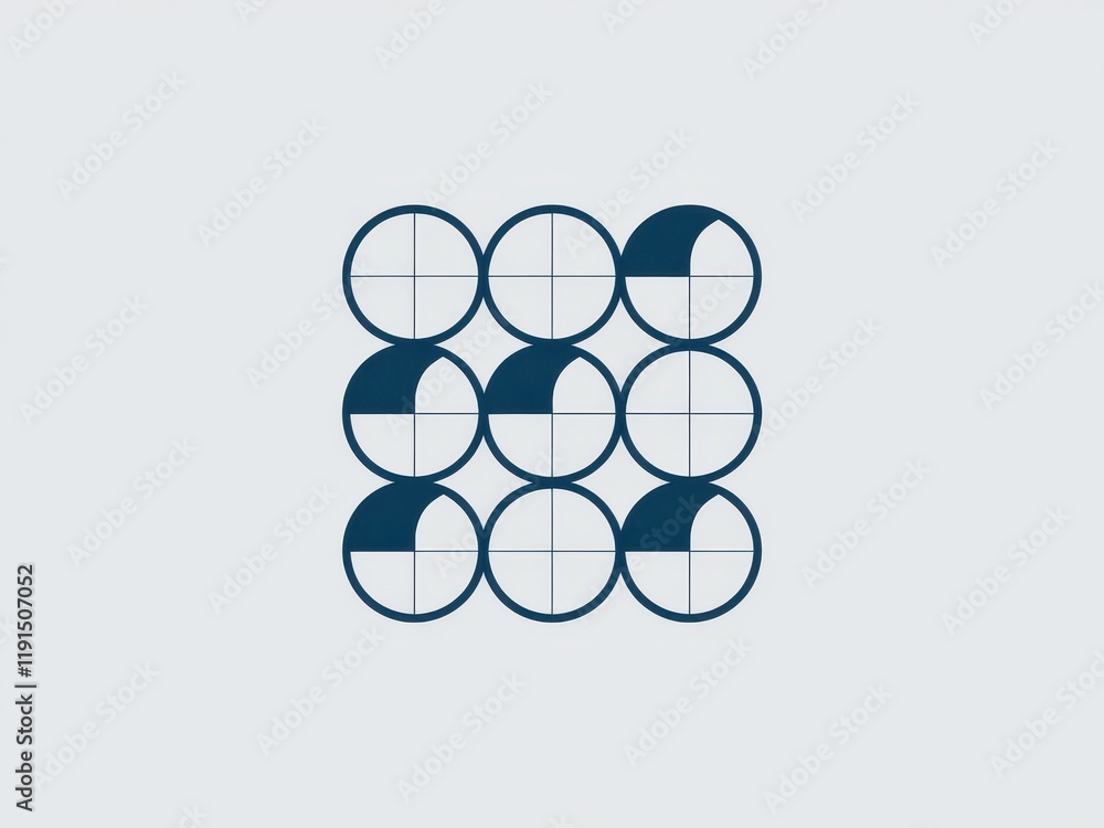 Aufkleber abstract geometric pattern of circles and lines