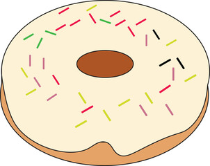 the illustration of sweet food called donut