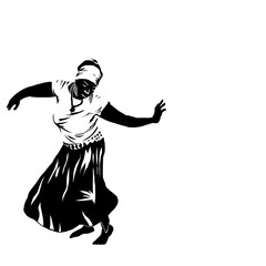 African female dancer in action