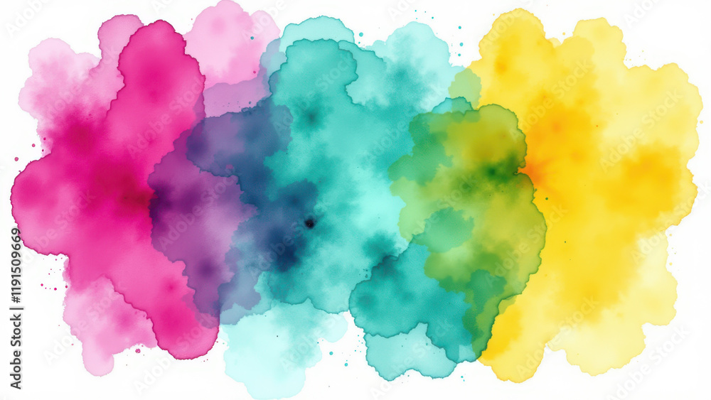 Poster vibrant abstract background with colorful splashes.