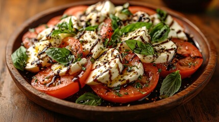 Delicious Caprese Salad: Fresh Mozzarella, Tomatoes, and Basil