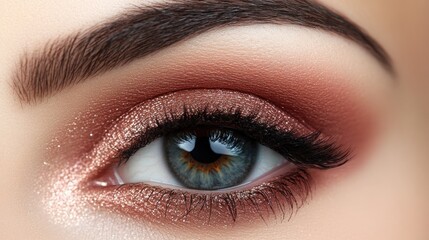 Obraz premium A Close Up Of A Beautifully Made Up Eye