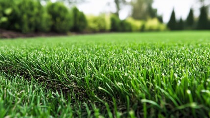 Vibrant green grass landscape outdoor garden nature photography lush environment close-up view serenity concept