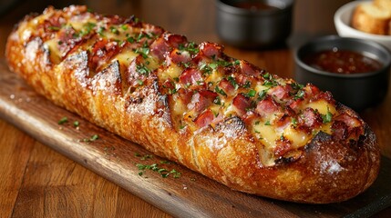 Delicious Baked Ham and Cheese Bread