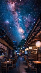 Stunning night sky  a captivating view of the milky way with stars and cosmic dust unveiled