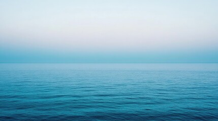 Fototapeta premium Serene Ocean Meets Tranquil Sky A Peaceful Vista
