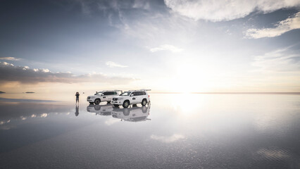 Entorno del salar de Uyuni al atardecer © Néstor Rodan
