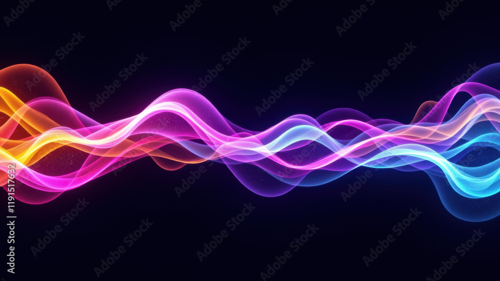 Poster vibrant abstract background with flowing lines and waves.