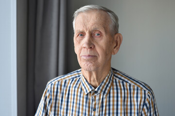 Portrait of a handsome old man 85 years old