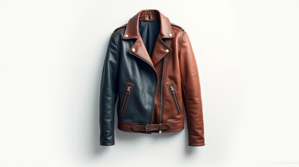 Leather jacket isolated on white