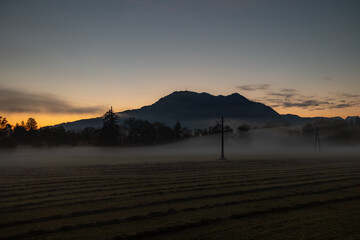 Herbstmorgen mit Blick zum Grünten