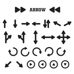 Arrow icons set. Arrow vector collection. Arrow. Black arrows icons. Cursor. Various arrow signs