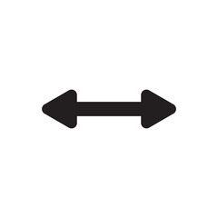 Left and right expansion arrows. Black color isolated on white background