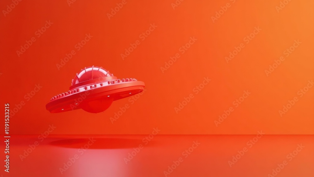 Poster ruby red gift bow on right. soft black background. copy space for text, 3d render ai generated desig