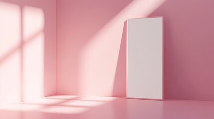 Pink Room Minimalist Blank Canvas Display