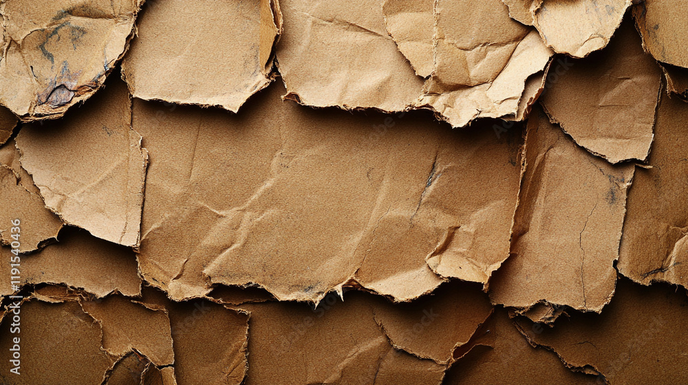 Aufkleber textured layers of crumpled brown paper create an artistic background