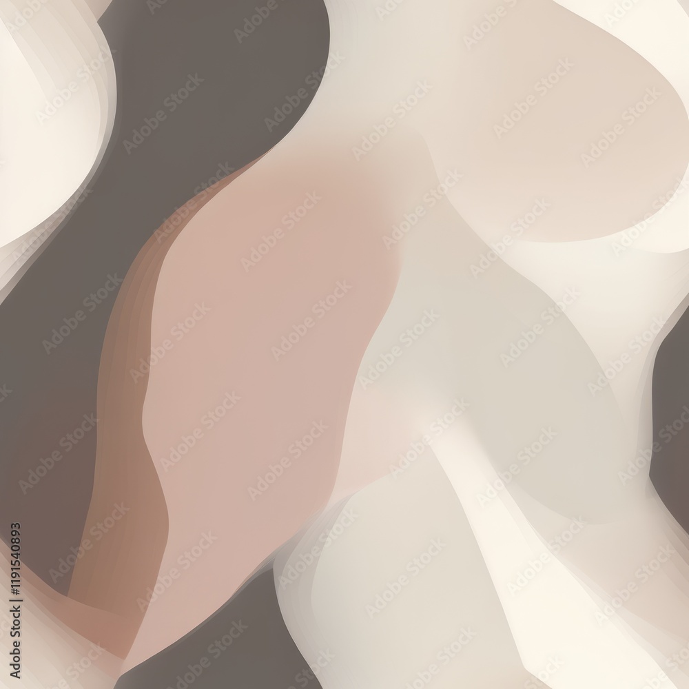 Poster abstract shapes in neutral tones create calming visual texture in modern decor