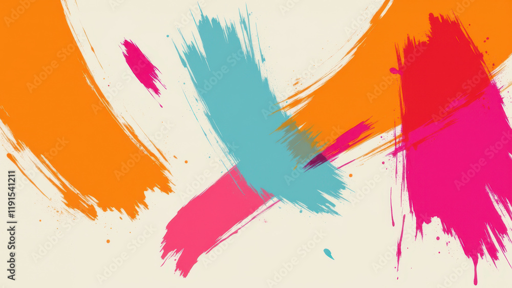Poster vibrant abstract background with flowing lines and colors.
