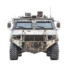 Military Armored Vehicle Front View Tough Strong Powerful Security Transport war army grey duty     
