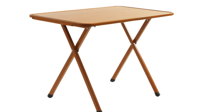 Folding table, isolated on transparent background