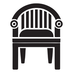 Fototapeta premium Classic Armchair Silhouette Vector Illustration Design