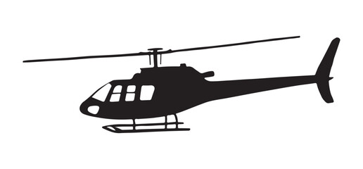 Helicopter Silhouette Vector Illustration