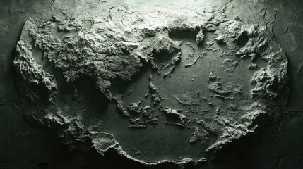 Stone Carving Depicting A Worlds Topography