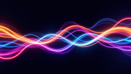 Naklejka premium Vibrant abstract background with curved light effect.