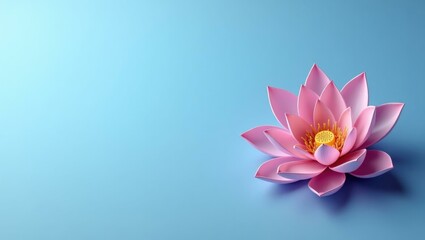 Coral pink dumbbell on right. Pink lotus flower blooming on water with