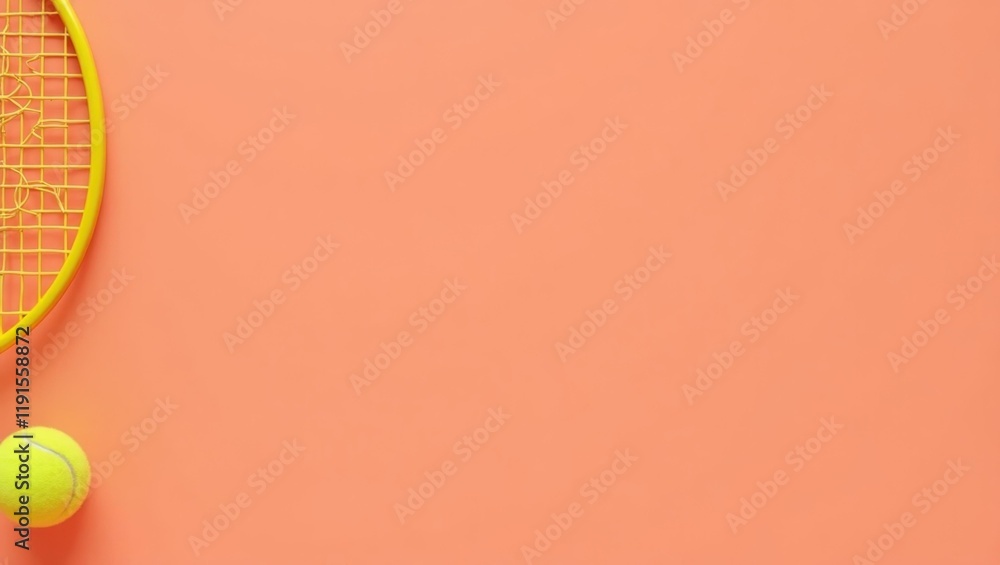 Poster yellow bulldozer on left. soft coral background. copy space for text, 3d render ai generated designe
