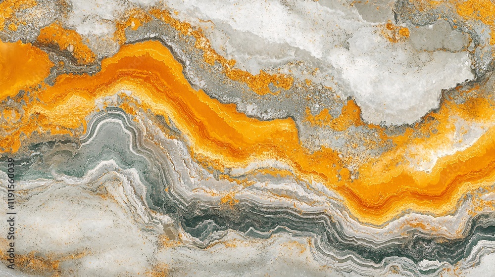 Poster natural patterns of orange and gray stone create a stunning geological display