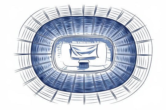 blue stadium sketch from above clip art preview