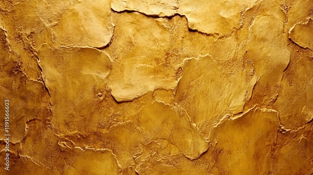 Poster textured golden wall with uneven surface creating an artistic effect