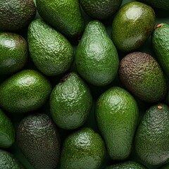 Generated image Fresh green avocados texture background placed together in a big pile