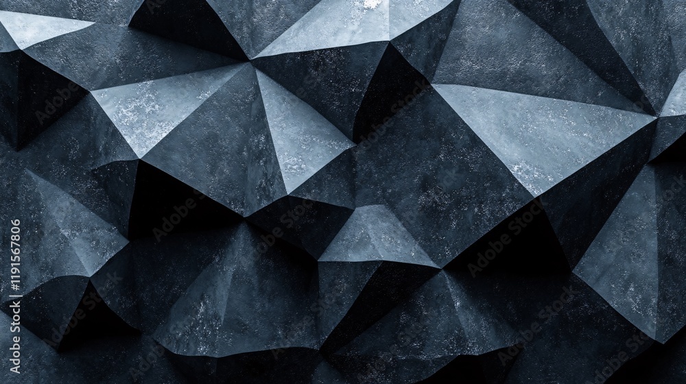 Poster textured abstract wall design with geometric patterns in dark tones