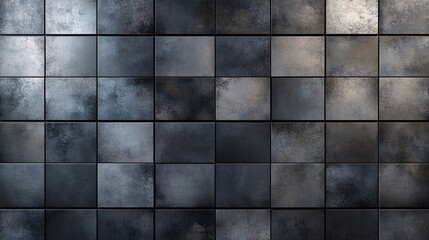 Naklejka premium Textured gray tiles create a modern and elegant atmosphere in any interior space