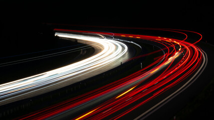 lights of cars with night