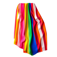 Vibrant Rainbow Striped Fabric Draped Texture Colorful Design silk wool cloth satin nylon rayon     