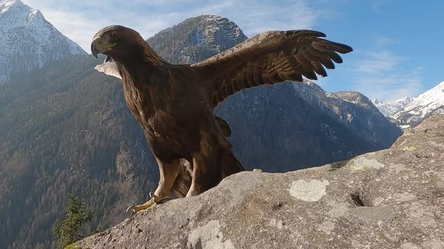 Golden eagle (Aquila chrysaetos) Aquila reale