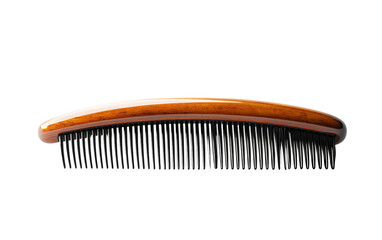 Wooden Hair Comb on White Background Isolated on transparent background