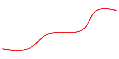 Red thread isolates on a white background. Red silk thread looped in a circle form, symbolizing vector thread of fate in chinese tradition. .Line of red yarn, long red thread.